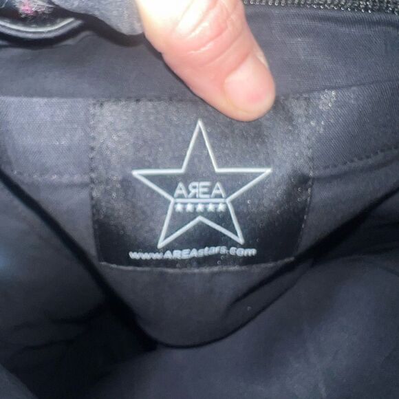 New Area Stars Black Fringe Hobo Shoulder Bag Faux Leather Spacious New w/ Tags - Picture 10 of 14